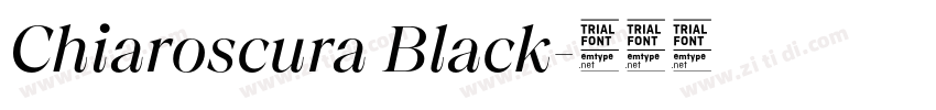 Chiaroscura Black字体转换